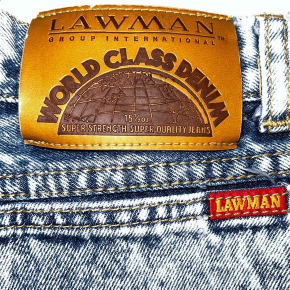 Lawman Group International Vintage High Waist Acid Wash Jeans Sz 5 - Picture 14 of 16